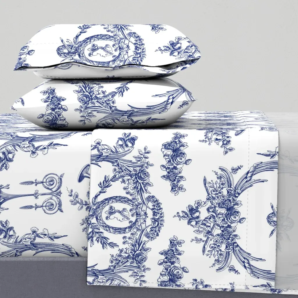 Marie Toile Ink 1 Twin Sheet Set - Blue product