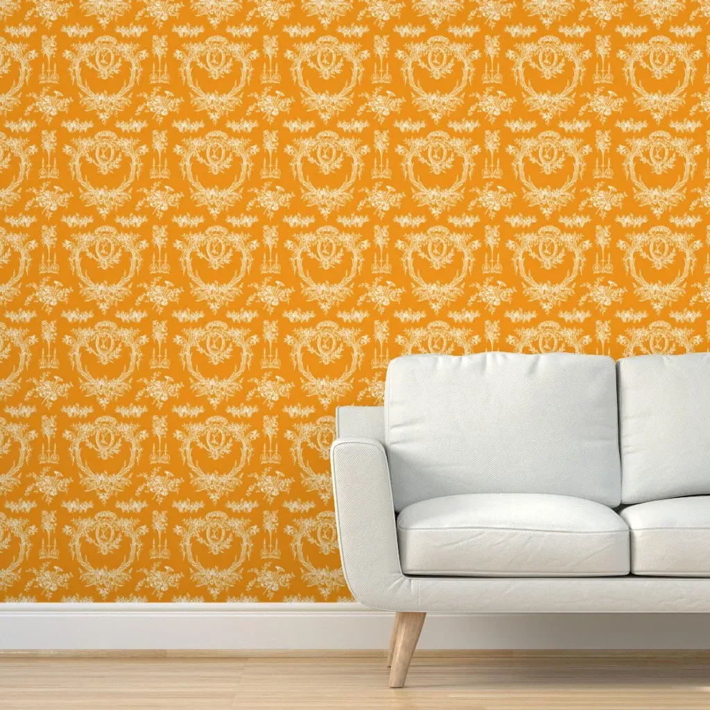 Marie Toile Peel and Stick Wallpaper Removable - White product