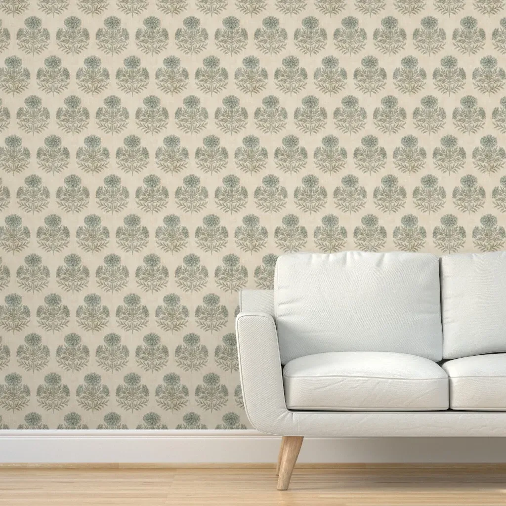 Marigold Large Peel and Stick Wallpaper - Dusty Blue product