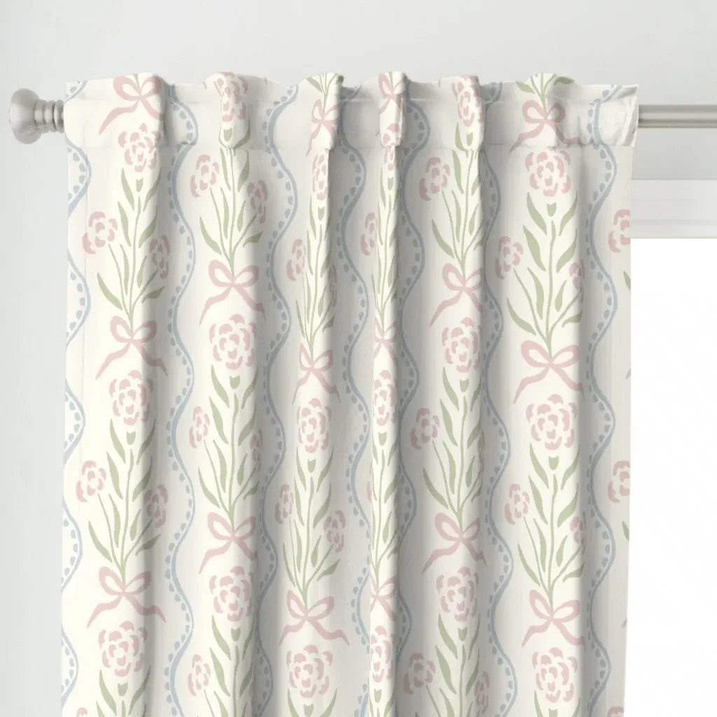Marigold Preppy Curtain Panel - Pink alternate view