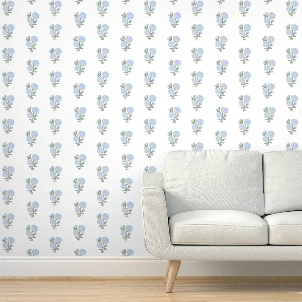 Marigolds Peel and Stick Wallpaper - Light Blue product
