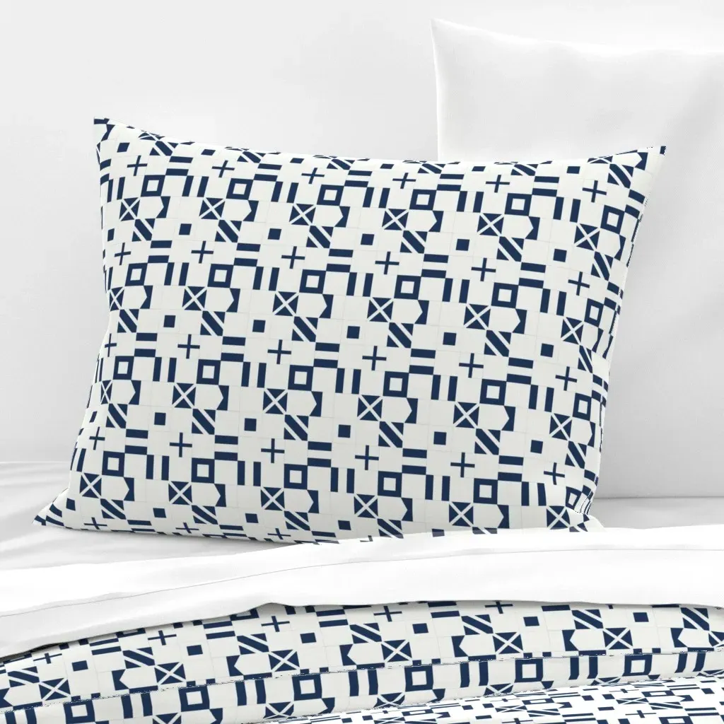 Maritime Signal Flag - Navy Blue, Cotton Sateen product