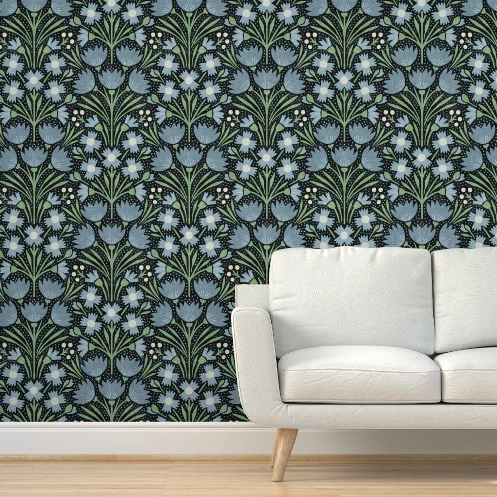 Marlee Peel and Stick Wallpaper Removable - Dusty Blue product