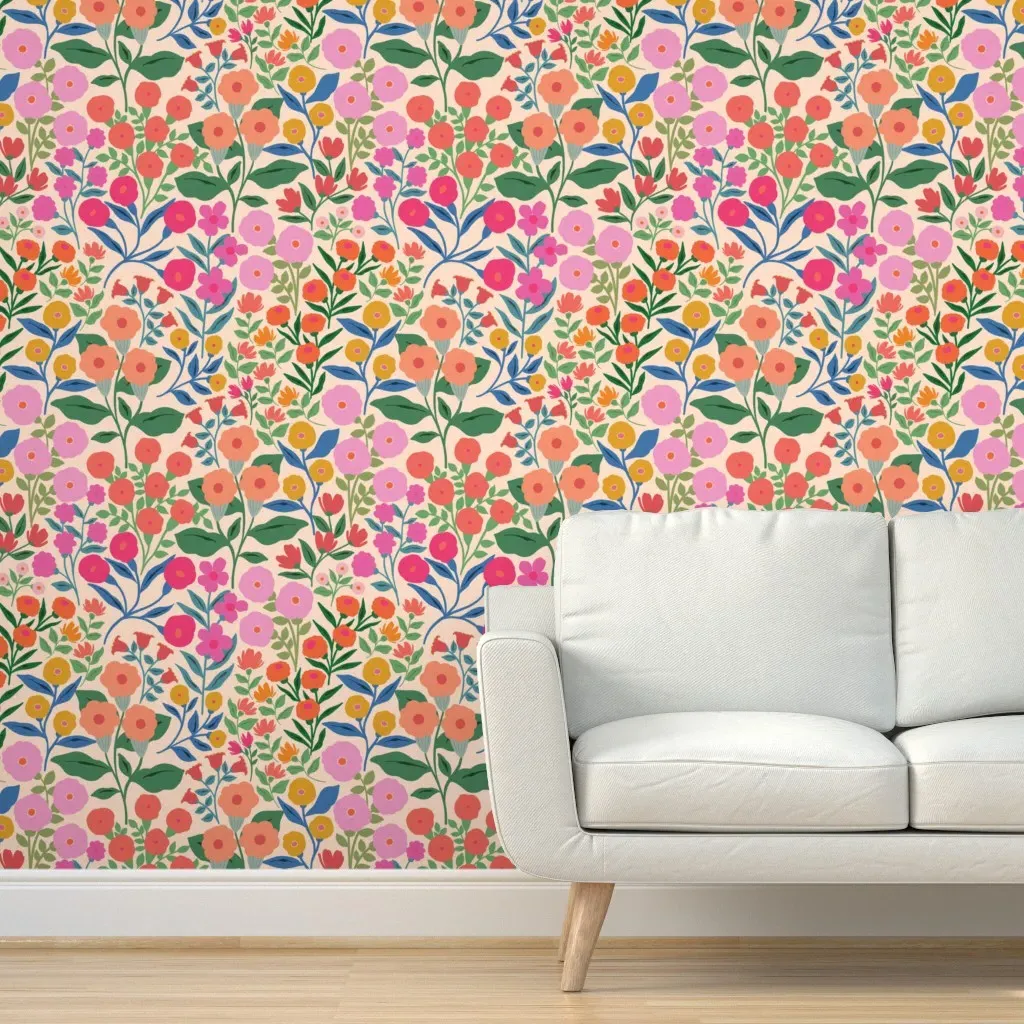 Marnie Floral Peel and Stick Wallpaper - Coral product