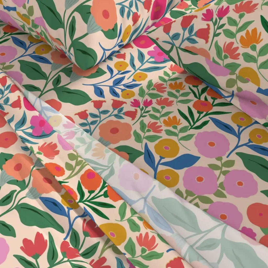 Marnie Floral Twin XL Sheet Set - Coral alternate view