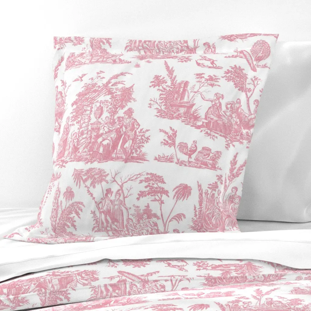 Marseilles Toile Sloane Jumbo Euro Pillow Sham - Pink product
