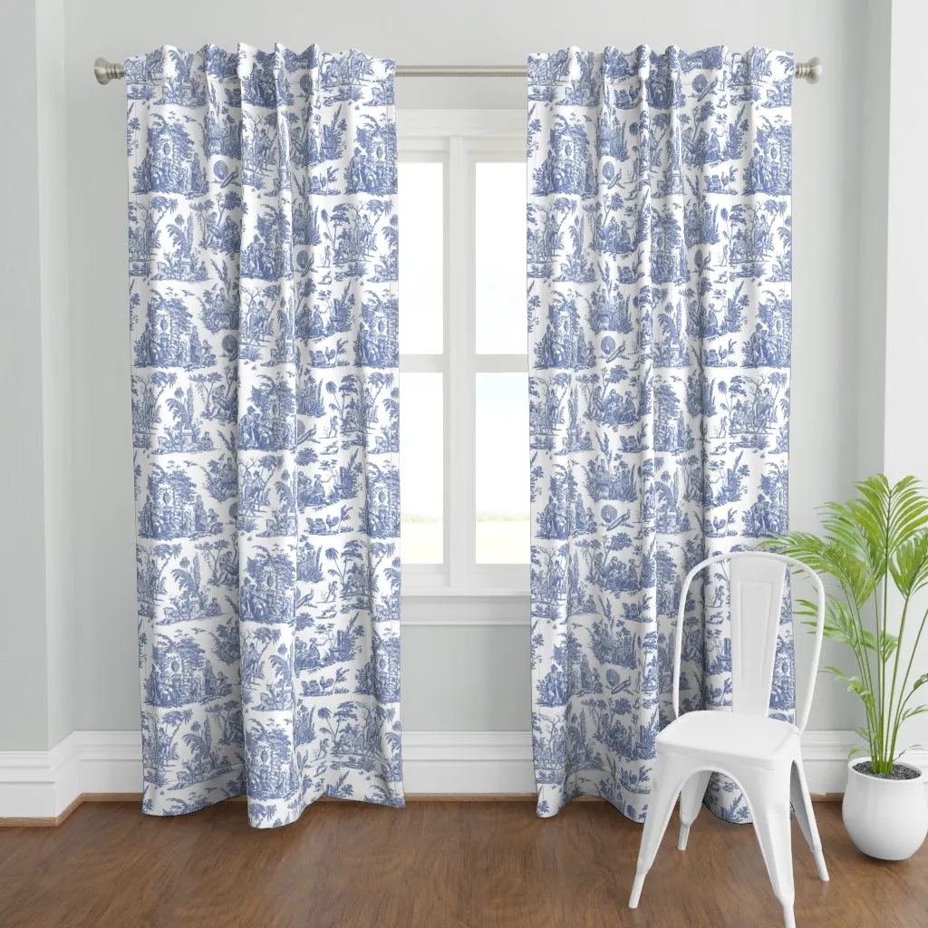 Marseilles Toile Willow Curtain Panel - Blue product