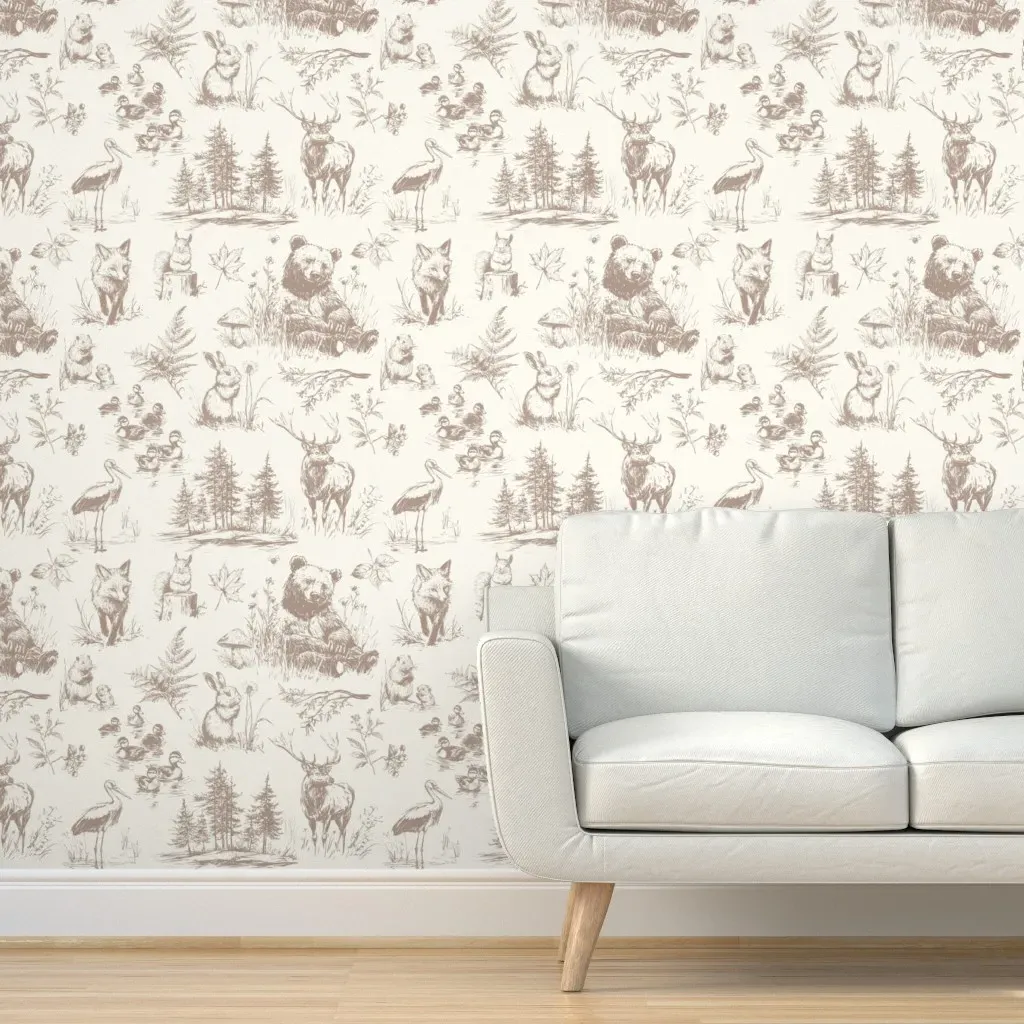 Marsh Woods Peel and Stick Wallpaper - Beige product