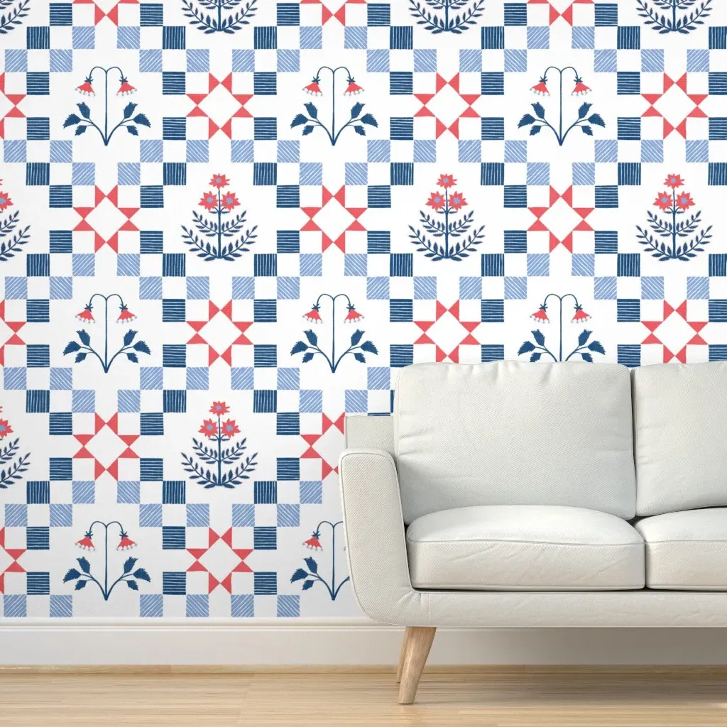 Martha Americana Peel and Stick Wallpaper - Coral Pink product