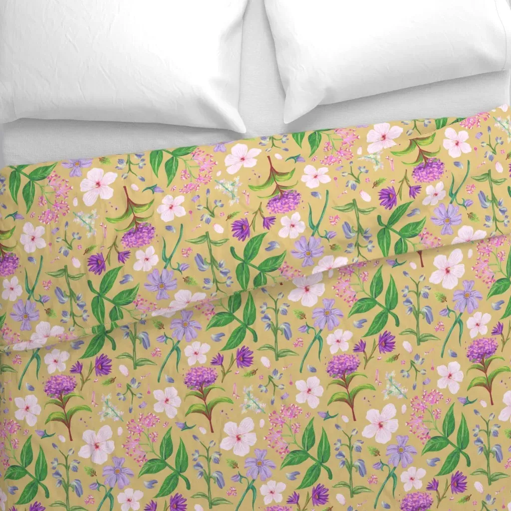 Maryland Wildflowers Duvet Cover - Pink alternate view