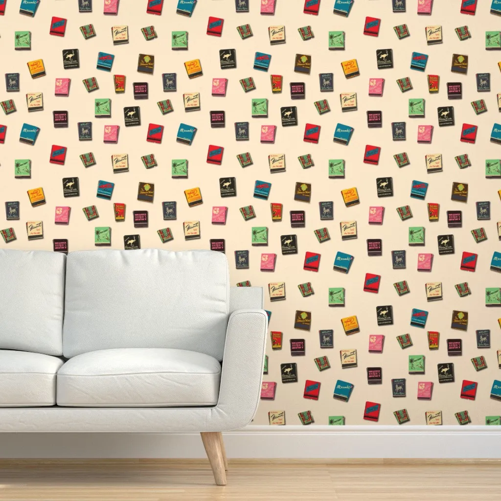 Matchbooks Peel and Stick Wallpaper - Cream product