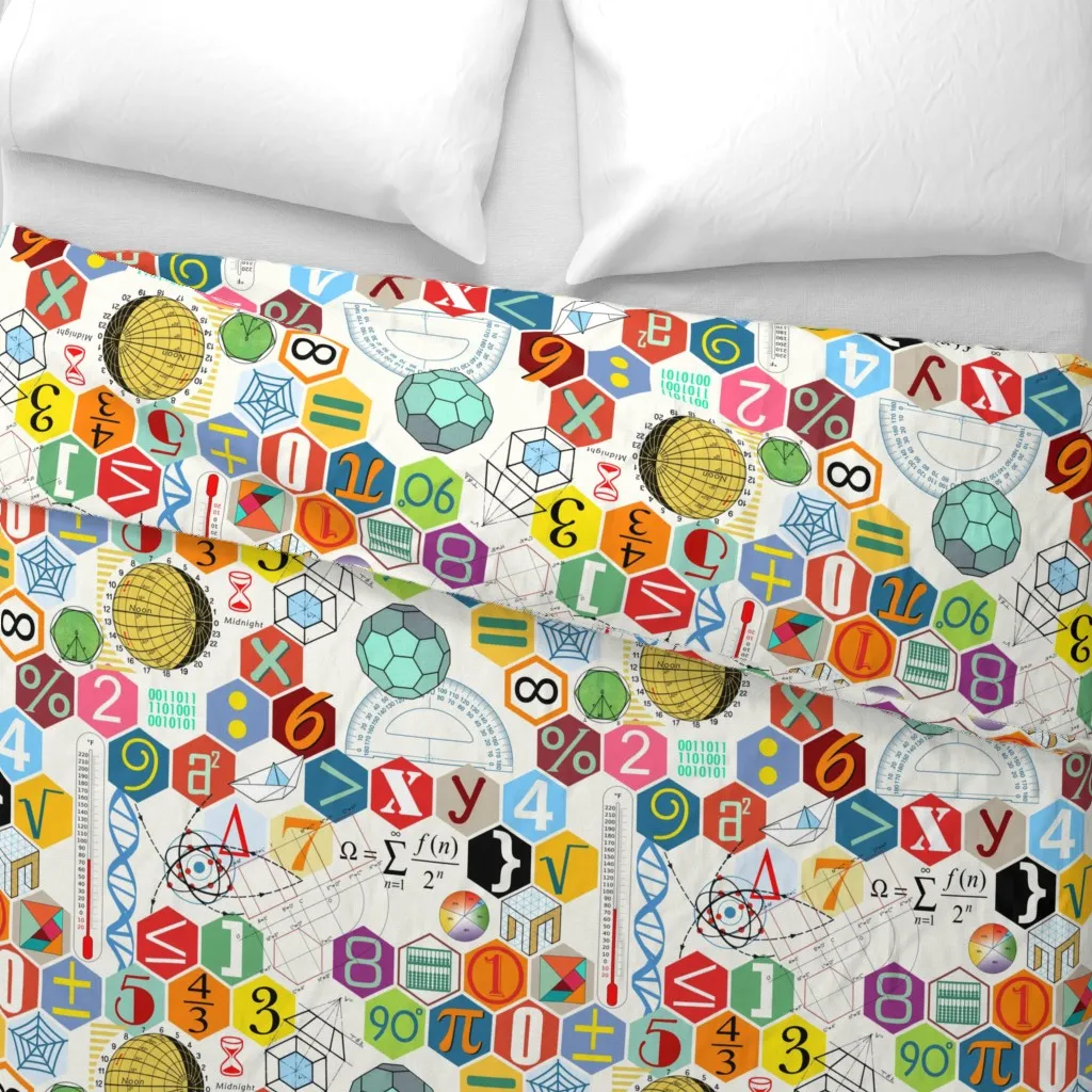 Math In Color Duvet Cover - White alternate view