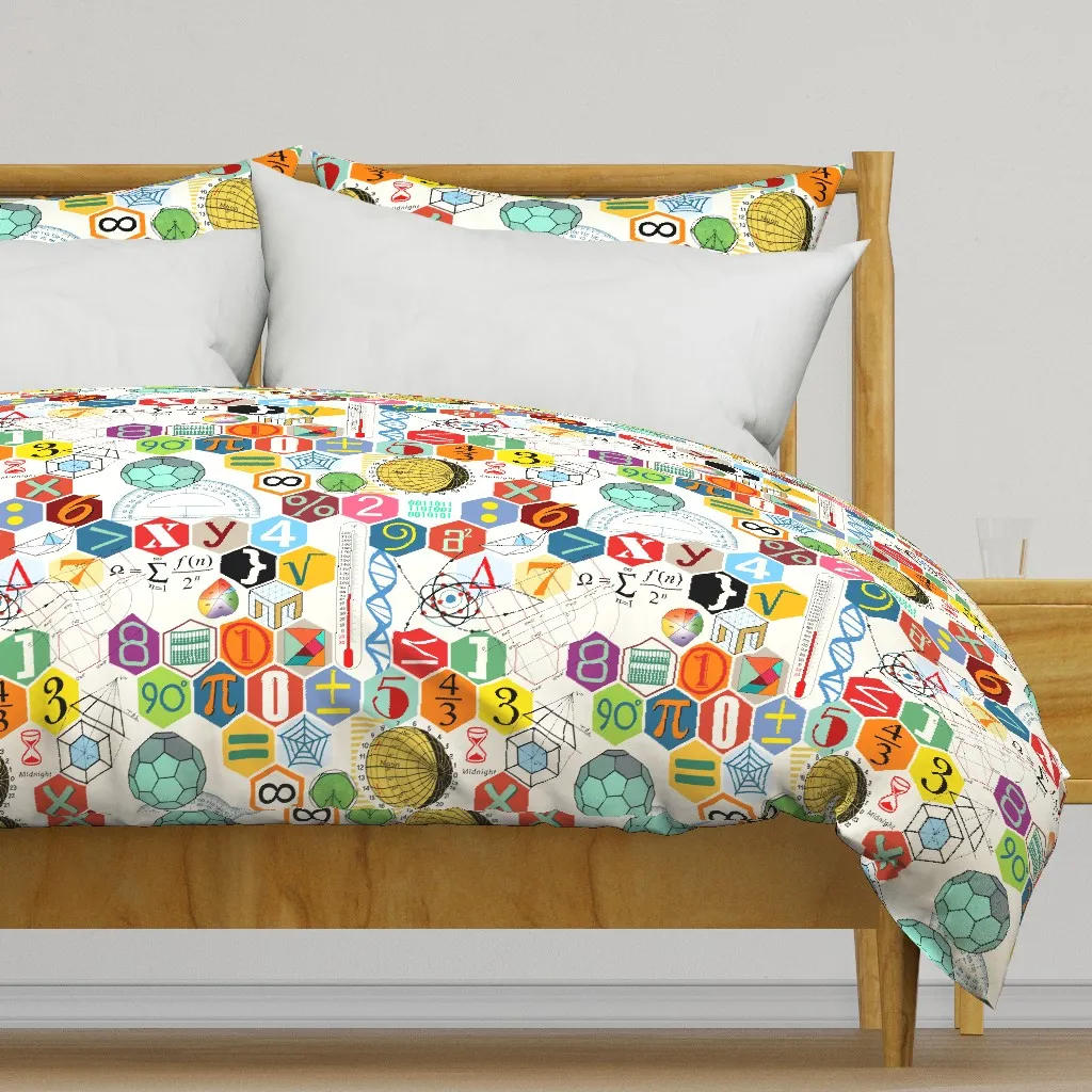 Math In Color Duvet Cover - White product