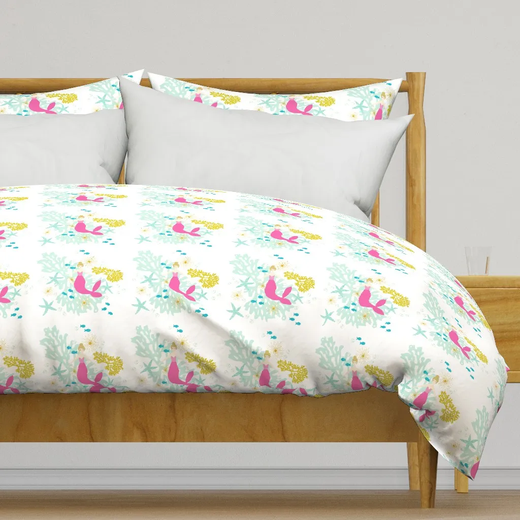 Maui Mermaid Square Duvet Cover - Pink product
