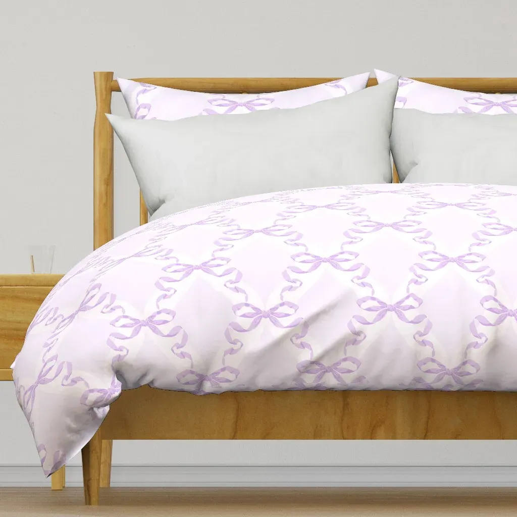 Mauve Ribbons Duvet Cover - Lavender product