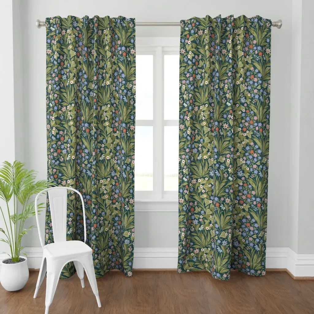Maximalist Petunia L Curtain Panel - Green product