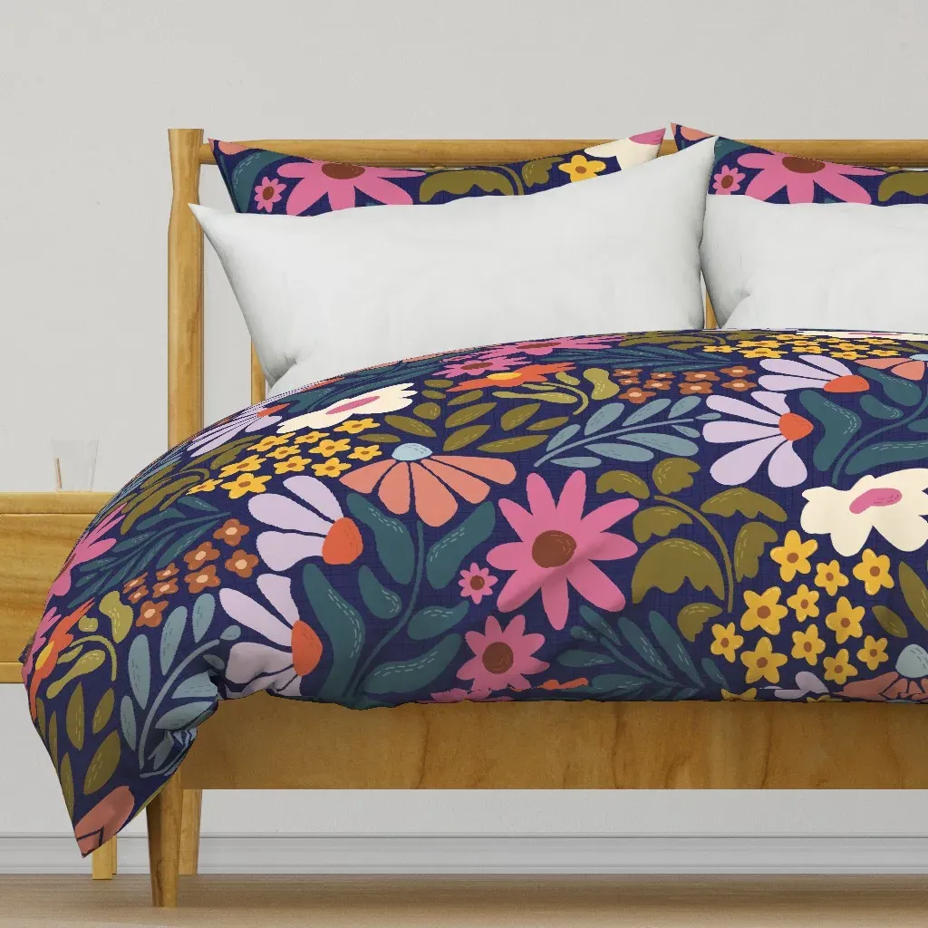 Maximalist Retro Floral Duvet Cover - Pink product