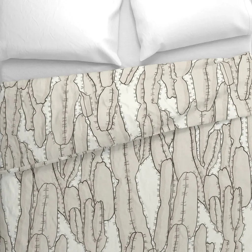 Maximalist Western Large Duvet Cover - Taupe alternate view