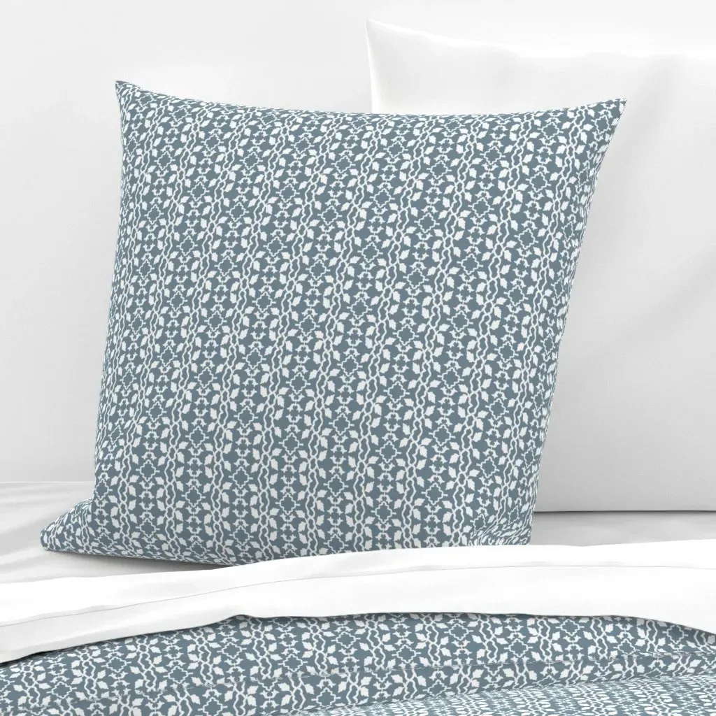 Maya Muted Blue Euro Pillow Sham - White product