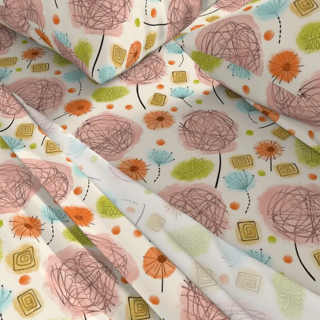Mc Pom Pom Pink Full Sheet Set - Orange alternate view