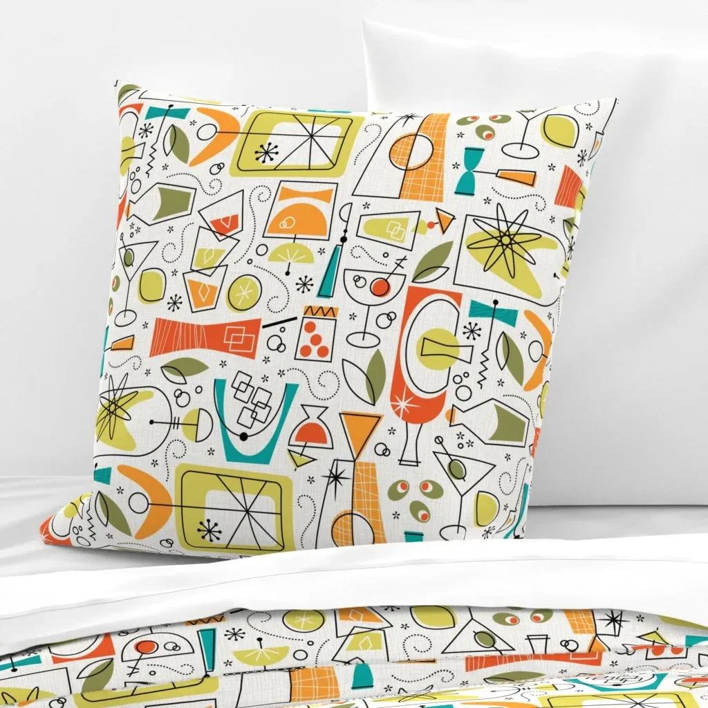 Mcatomic Party Bar Pattern Euro Pillow Sham - Teal product