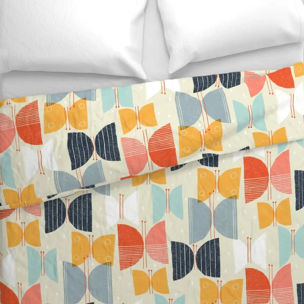 Mcm Butterflies M+M Tan Medium Duvet Cover - Orange alternate view