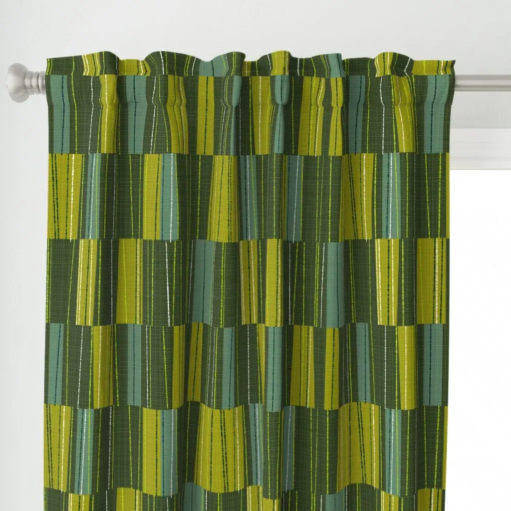 Mcm Hedgerow Greens Curtain Panel - Olive Green alternate view