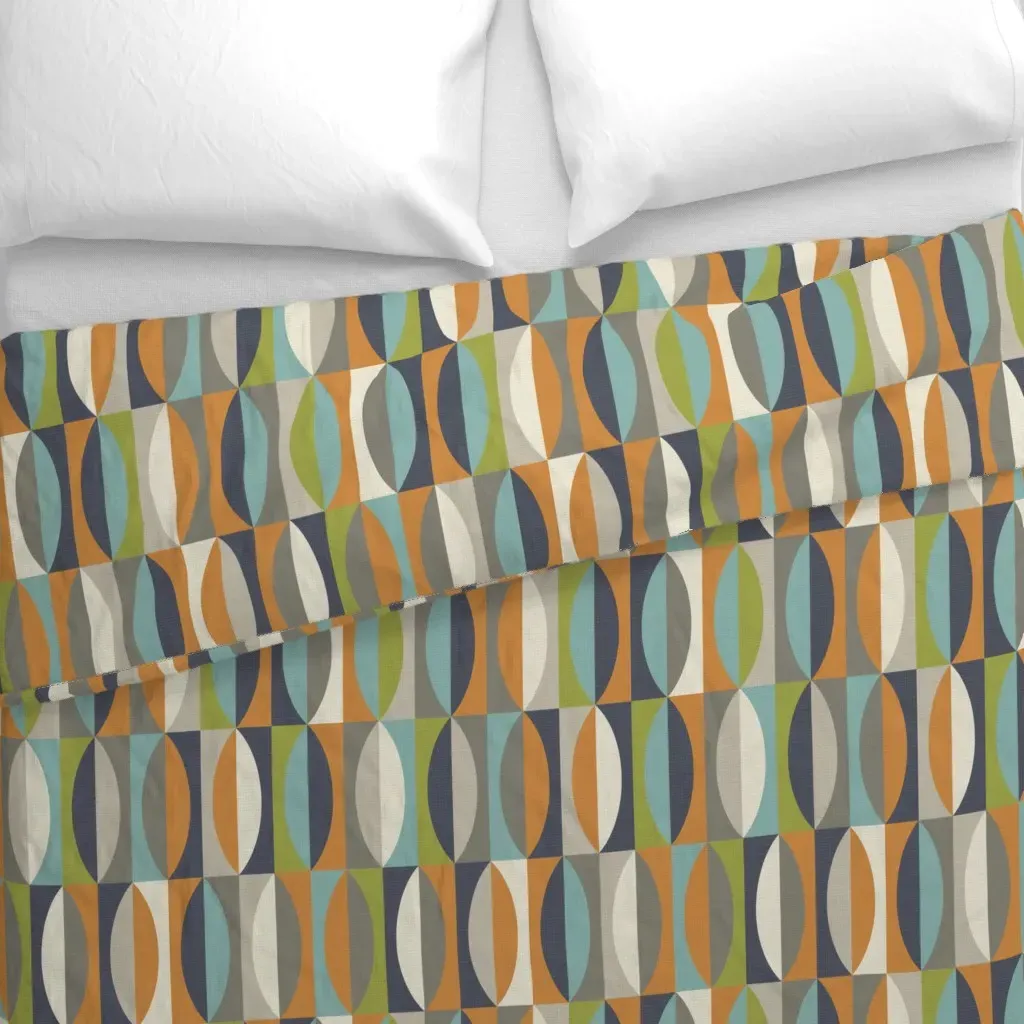 MCM Leaves Vertical Duvet Cover - Orange alternate view