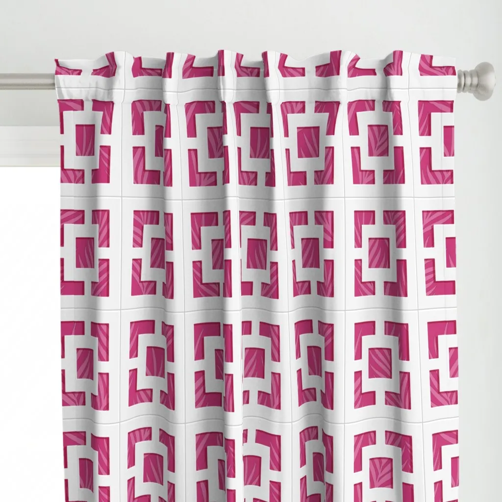 MCM Palm Springs Square Curtain Panel - Pink alternate view