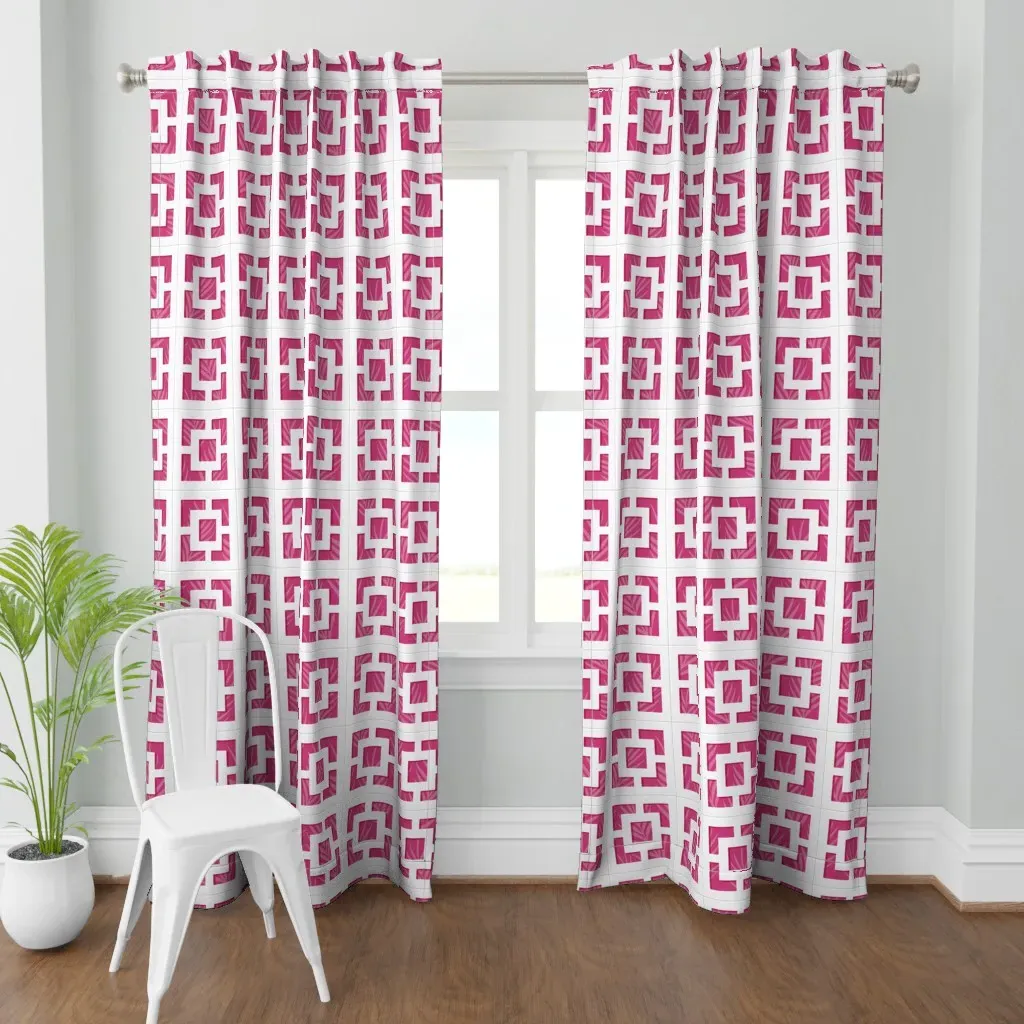 MCM Palm Springs Square Curtain Panel - Pink product