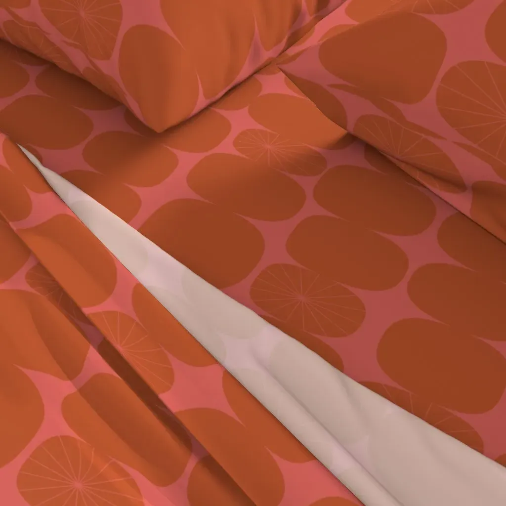 MCM Wonky Circle Boulders Queen Sheet Set - Terracotta alternate view