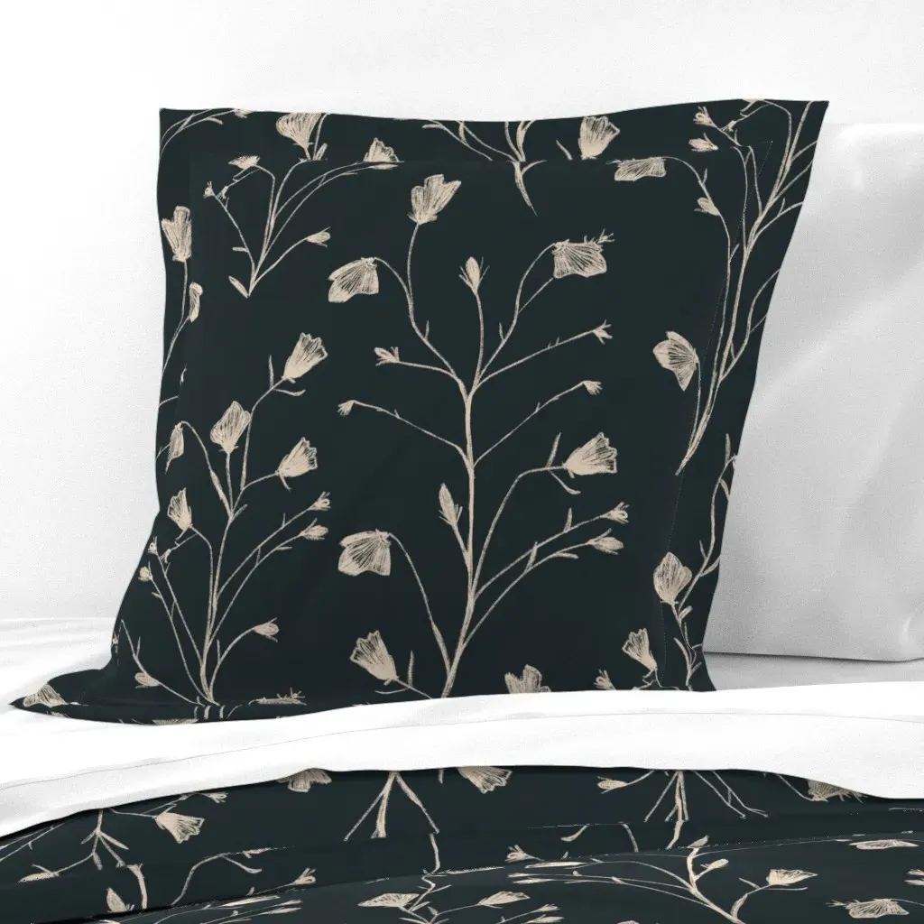 Meadow Bloom Large Euro Pillow Sham - Beige product