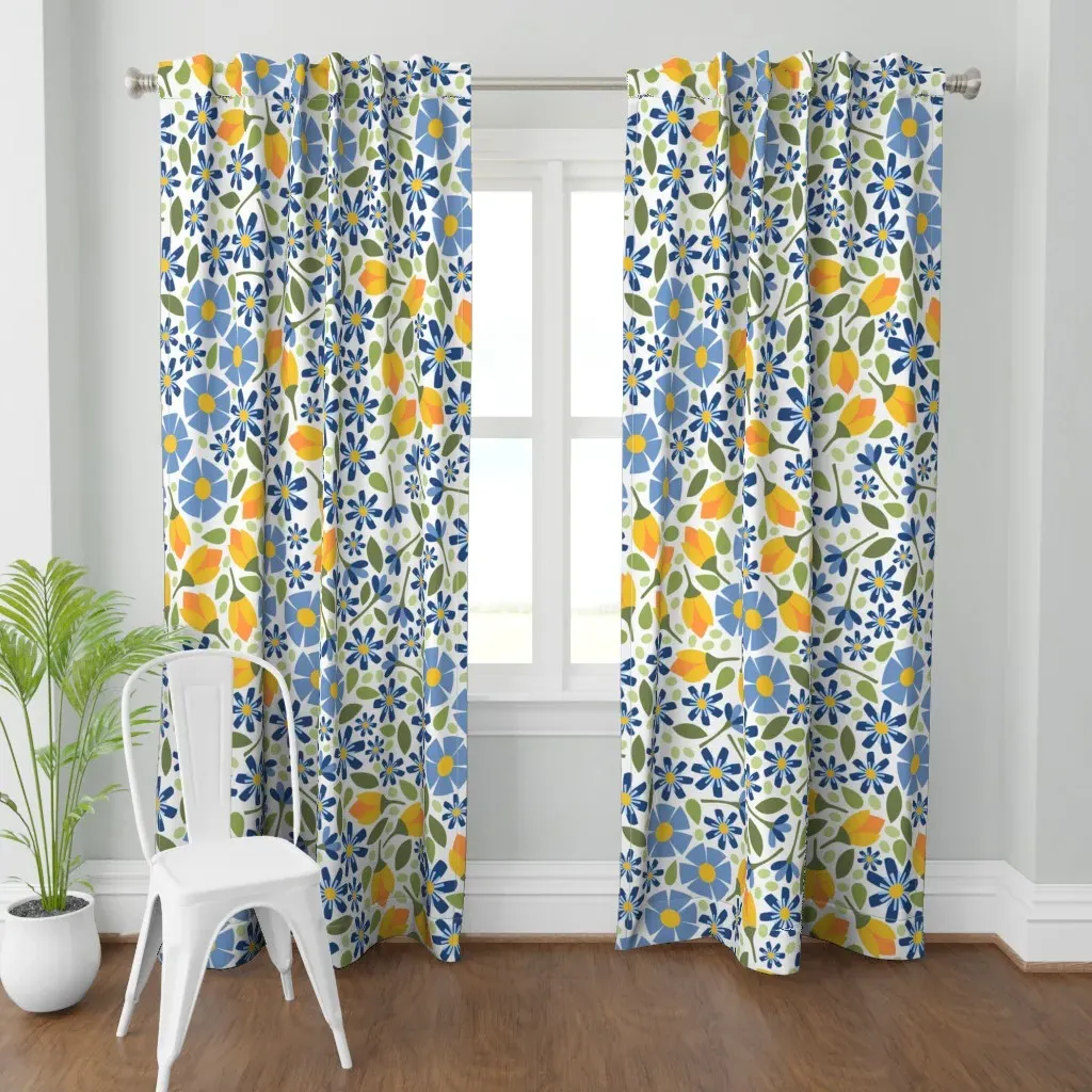 Meadow Curtain Panel - Blue product