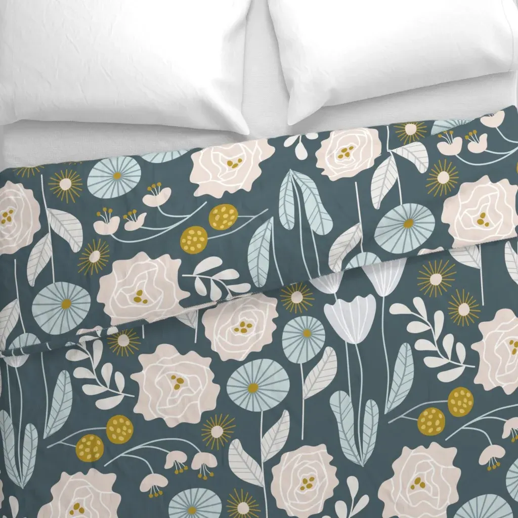 Meadow Duvet Cover - Dusty Blue alternate view