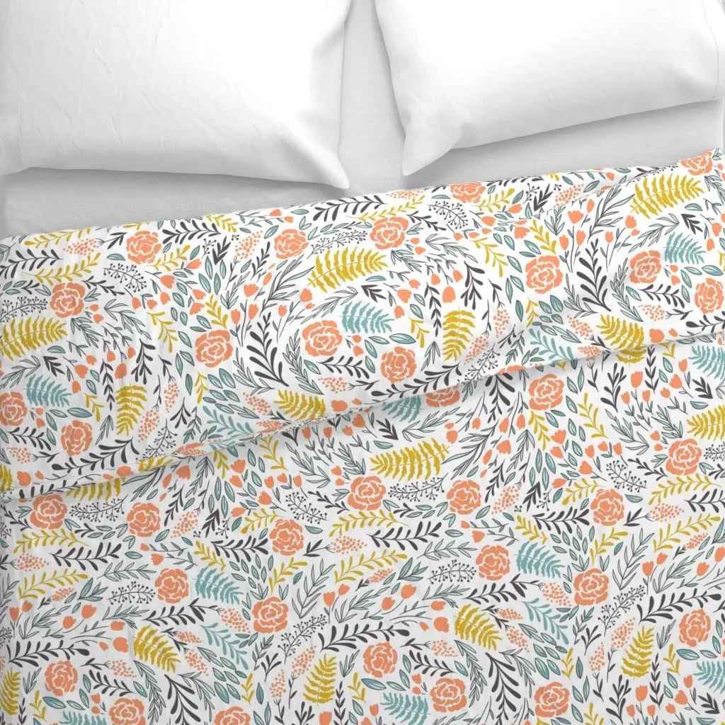 Meadow Flowers Duvet Cover - Peach alternate view