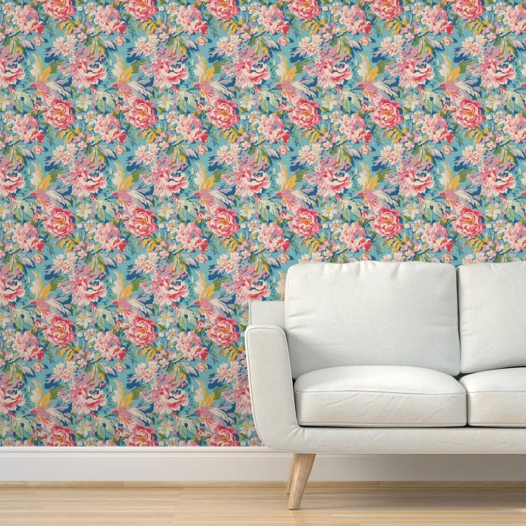 Meadow Haven Peel and Stick Wallpaper - Pink product