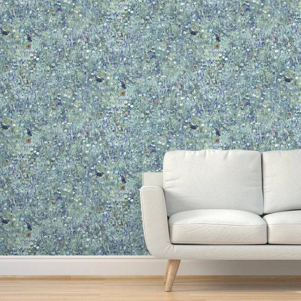 Meadow Lark Peel and Stick Wallpaper - Duck Egg product
