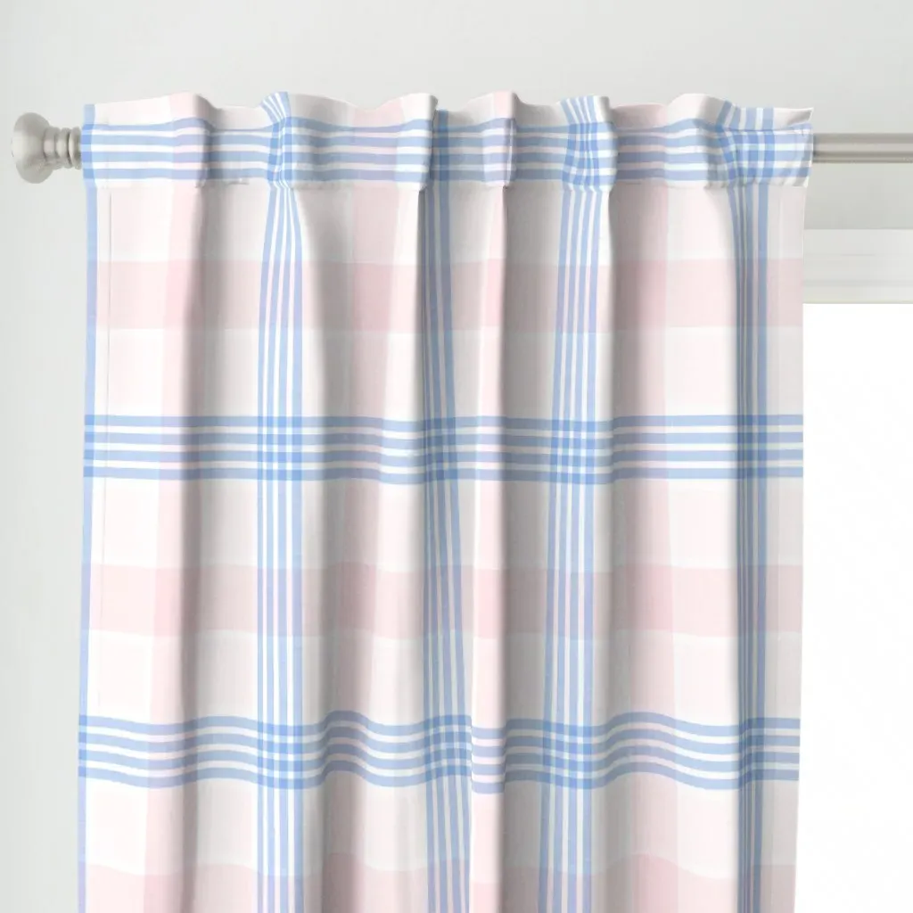 Meadow Plaid Spring Curtain Panel - Pink alternate view