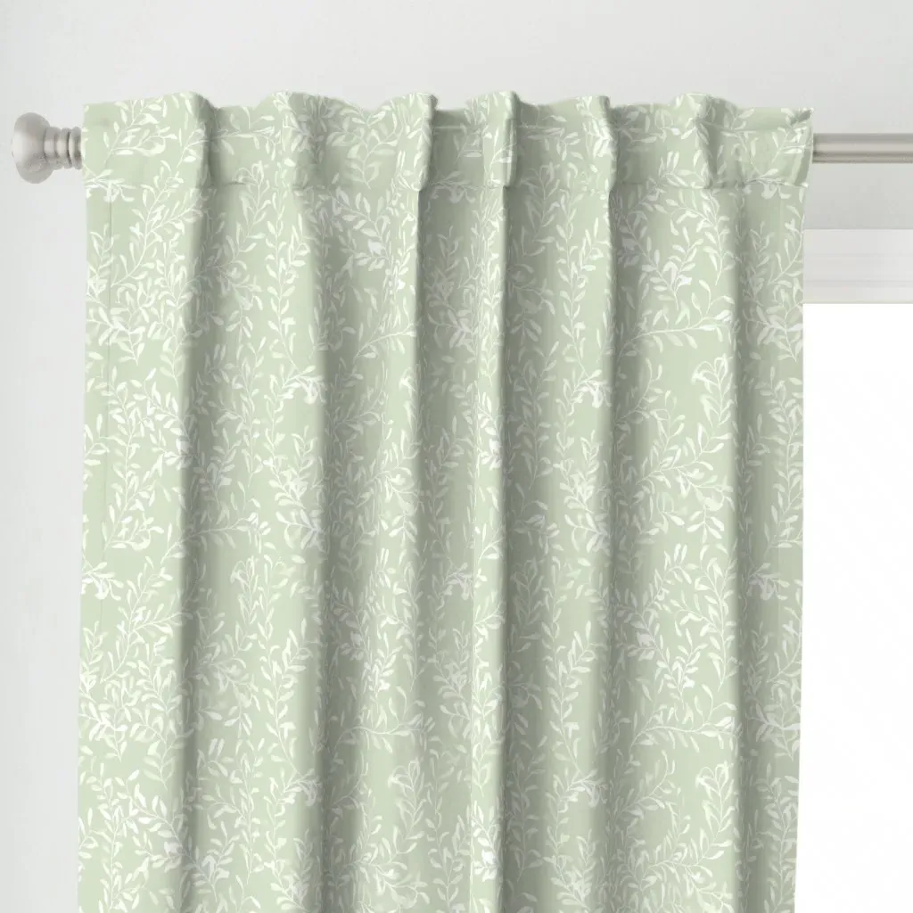 Med Foliage Matcha Curtain Panel - Sage Green alternate view