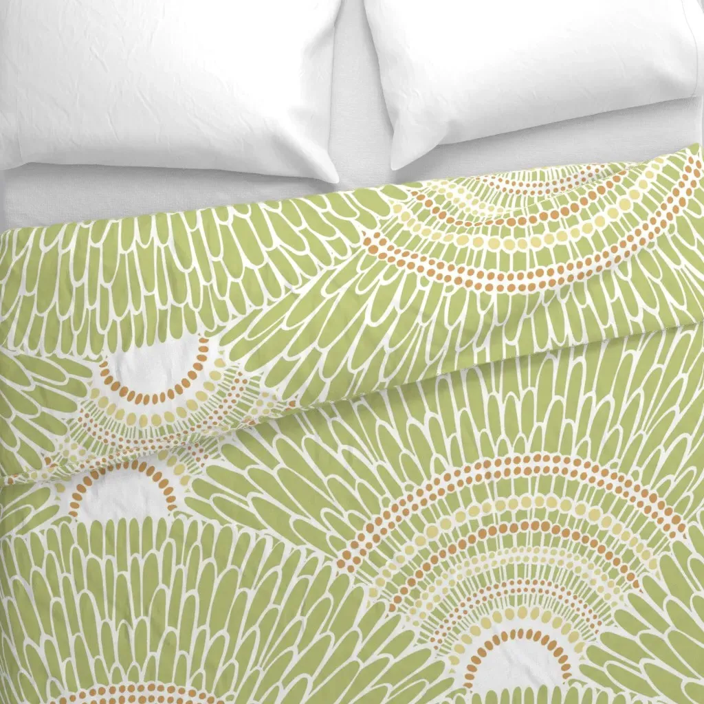 Meditating In An Ocean Of Duvet Cover - Sage Green alternate view