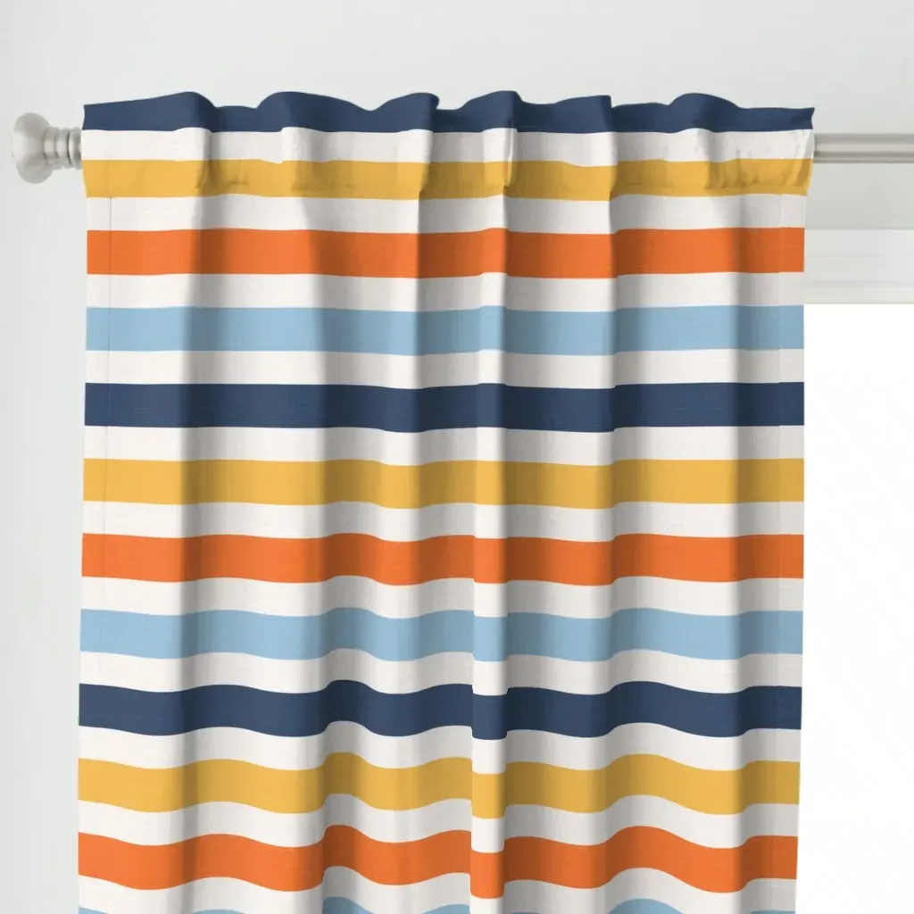 Mediterranean Palette Curtain Panel - Orange alternate view