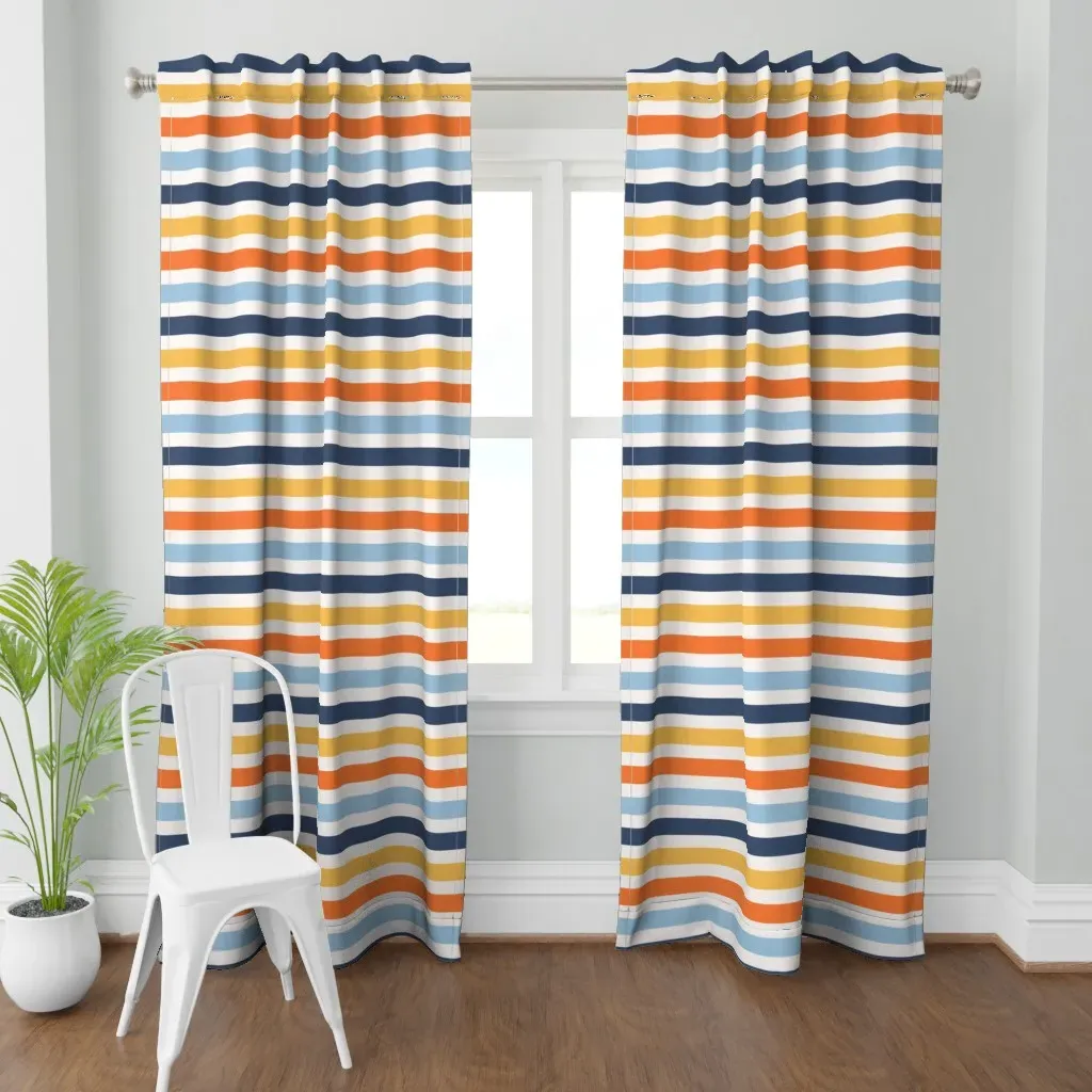 Mediterranean Palette Curtain Panel - Orange product