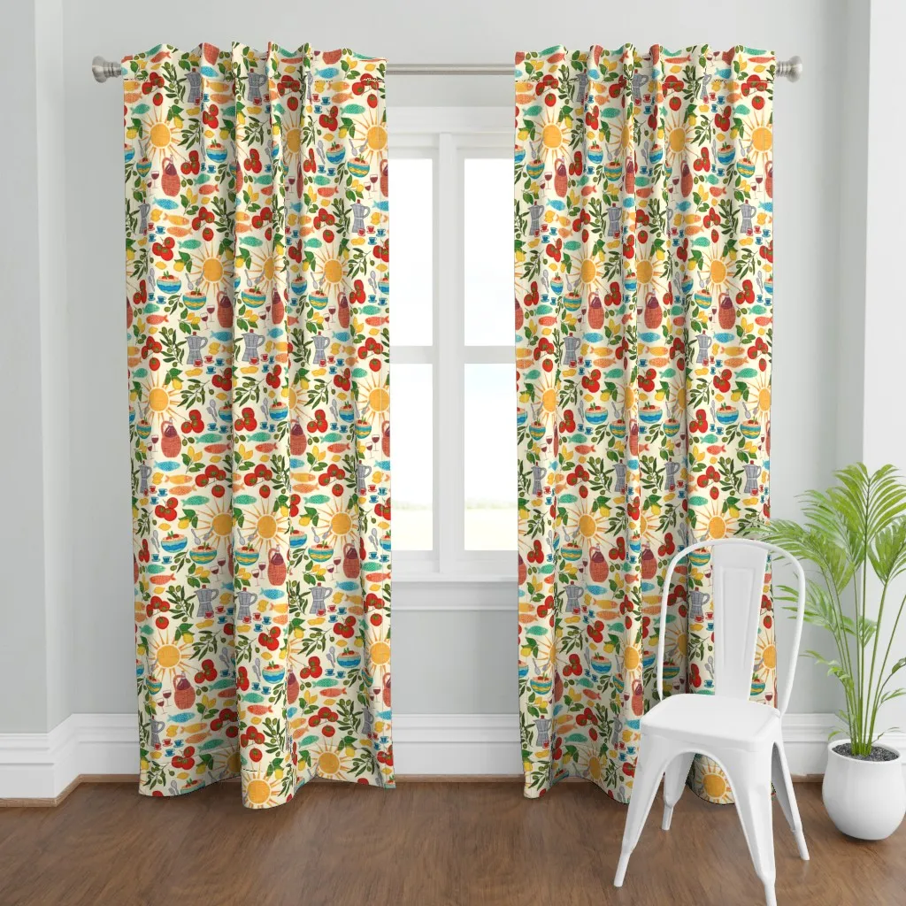 Mediterranean Tasty Hues Curtain Panel - Red product