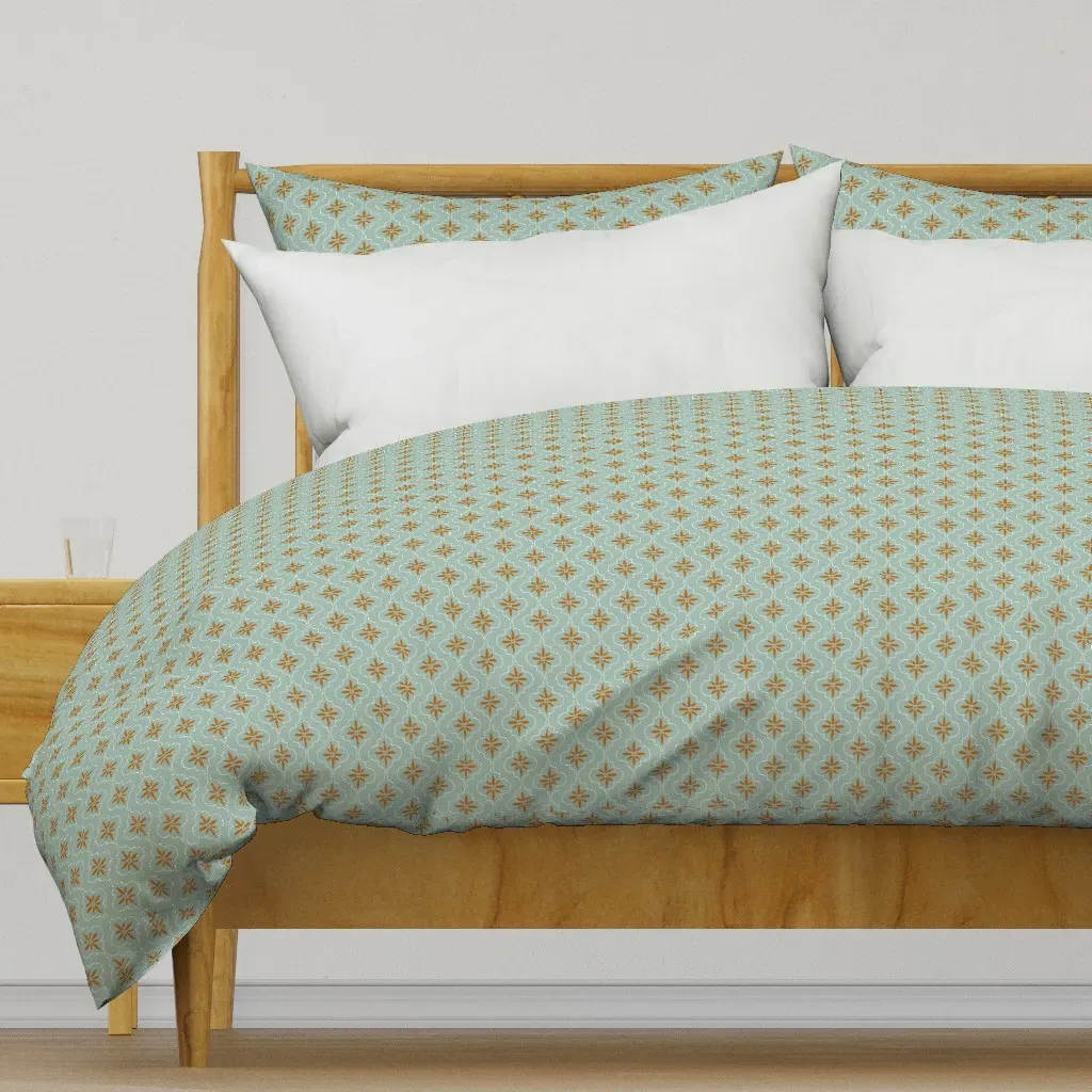 Mediterranean Tile Coastal Duvet Cover - Brown product