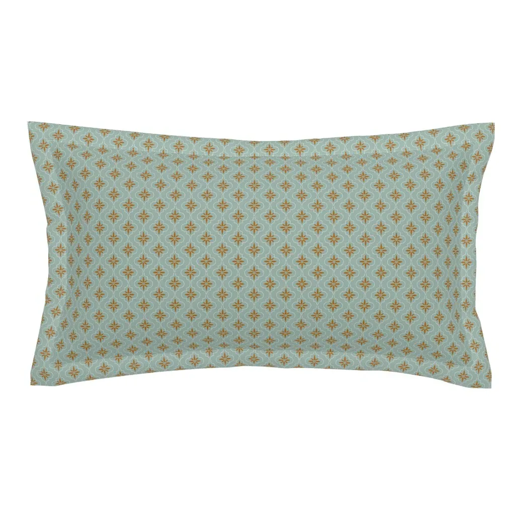Mediterranean Tile Geometric Small King Pillow Sham - Brown product