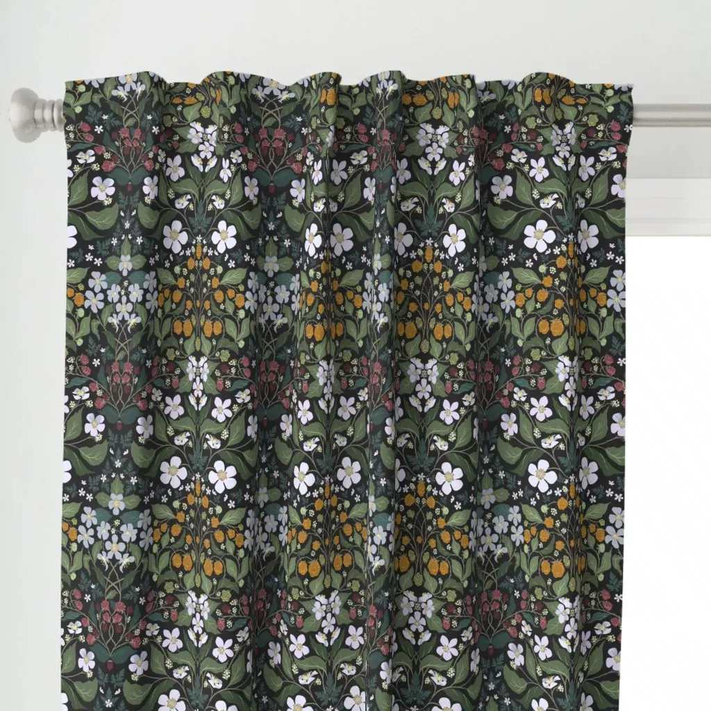 Medium Curtain Panel - Dark Green alternate view