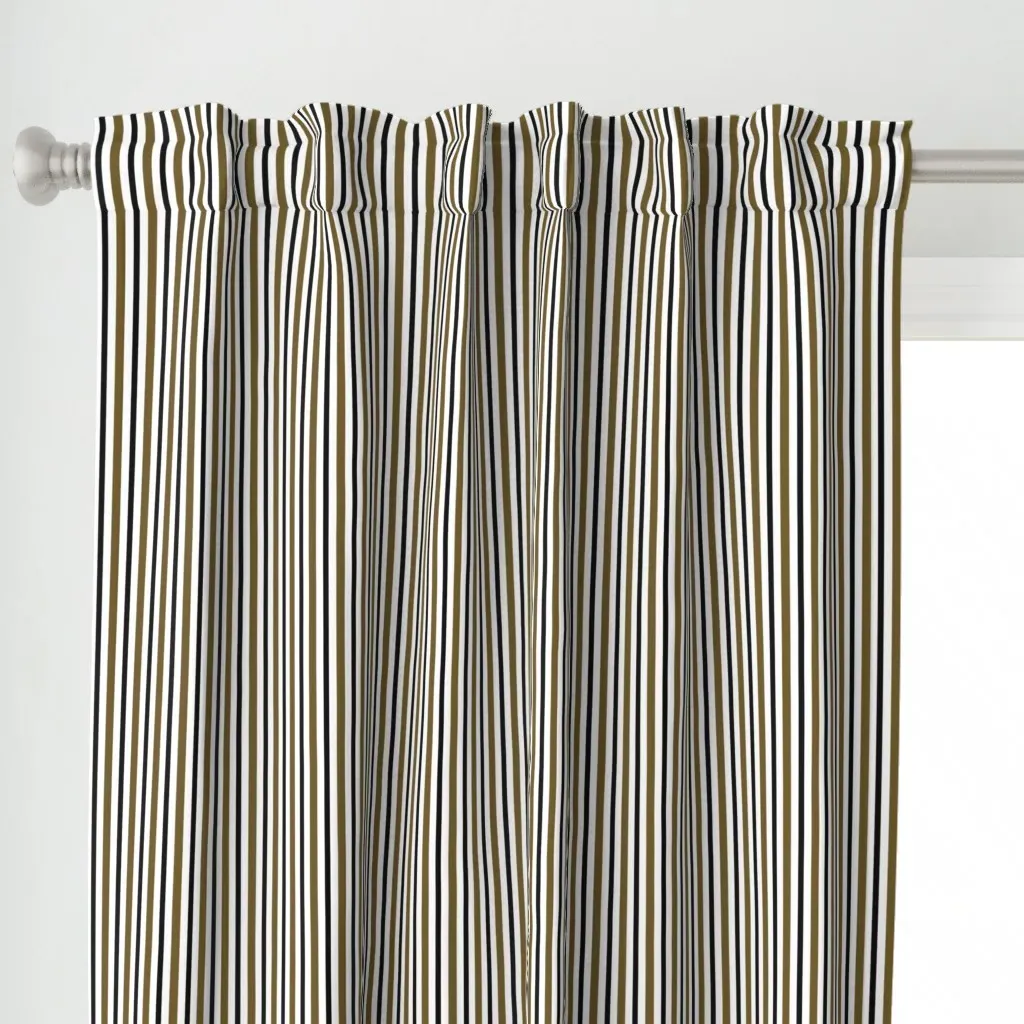 Medium Dark Olive Black Curtain Panel - Olive Green alternate view