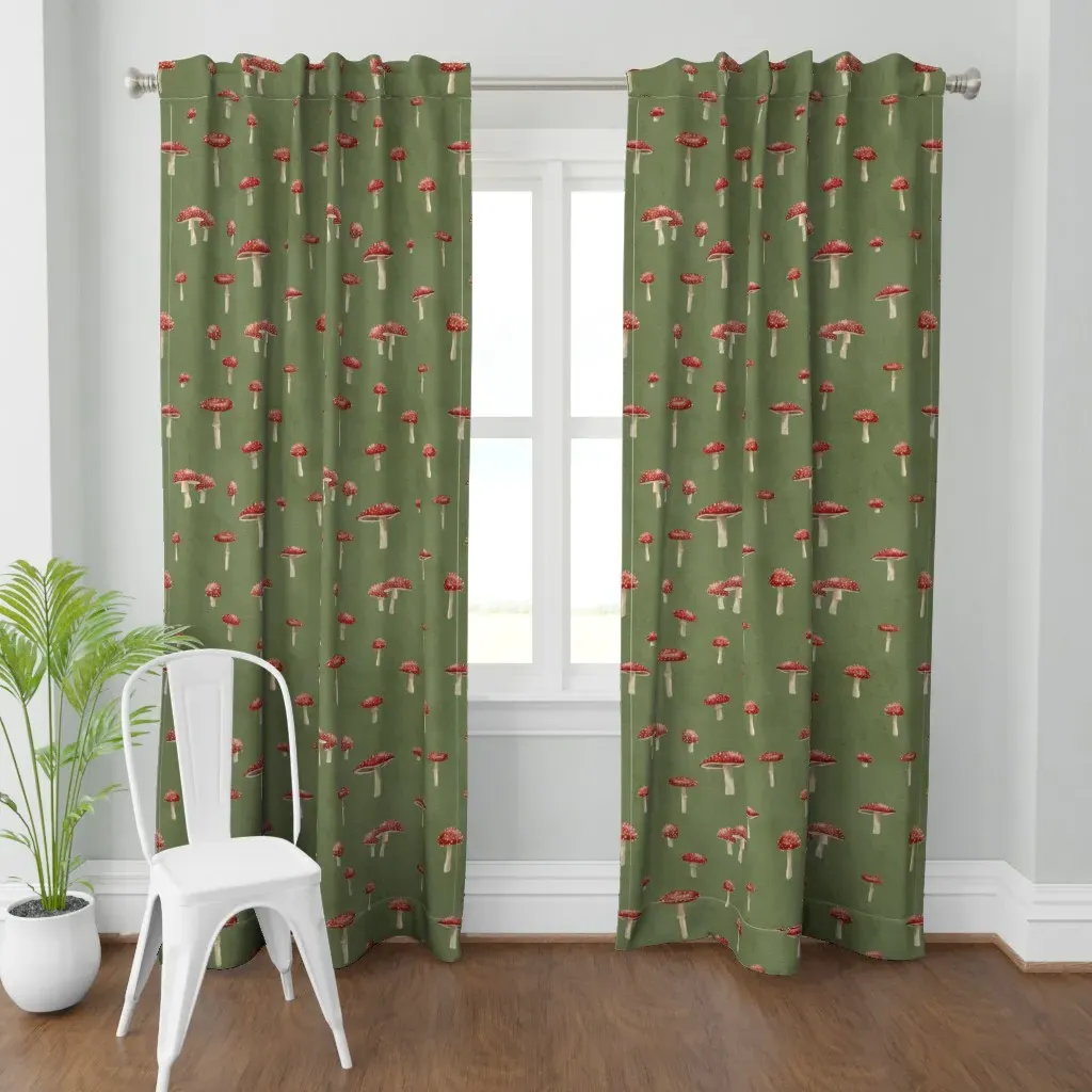 Medium Scale Scattered Curtain Panel - Red product