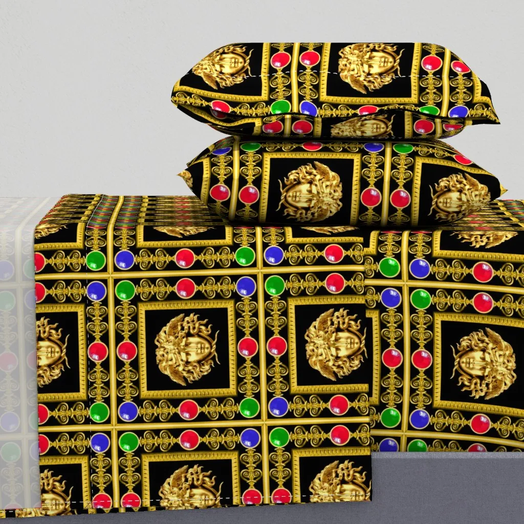 Medusa Baroque Victorian Filigree Full Sheet Set - Gold product