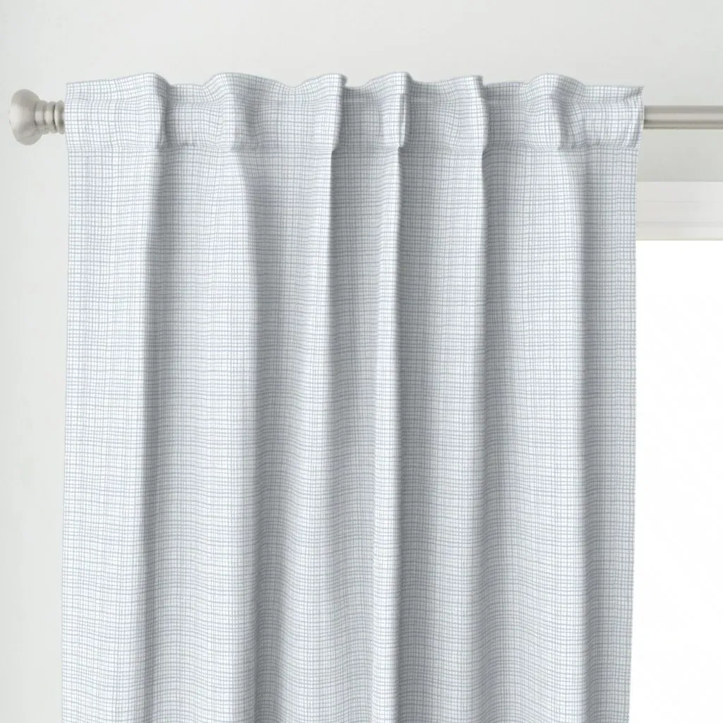 Meghan Blue Brush Curtain Panel - Light Blue alternate view